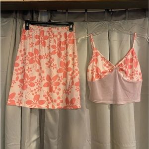 3/$30 Sexy Romwe floral outfit top and skirt